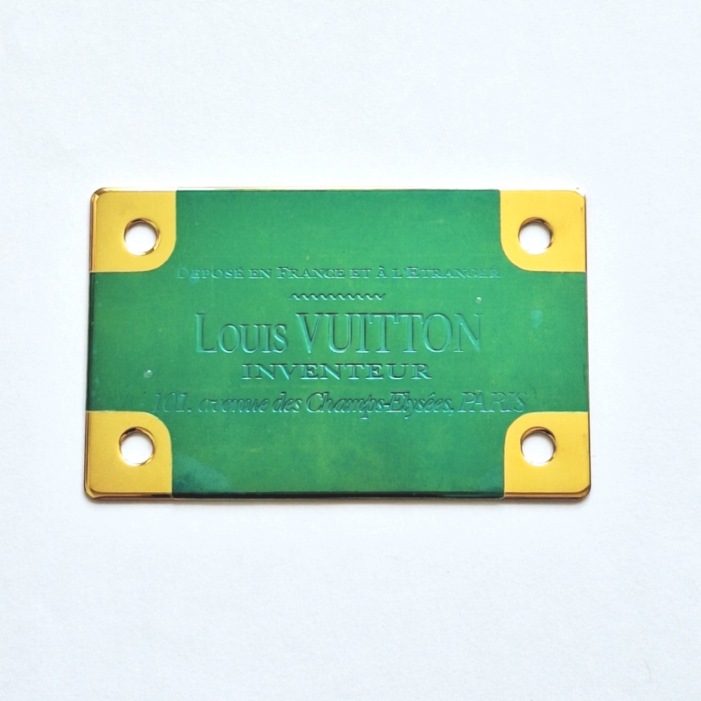Authentic Louis Vuitton Gold Metal Plate With Protection Film